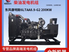 200KW東風(fēng)康明斯柴油發(fā)電機組視頻 柴油機型號6LTAA8.9-G2